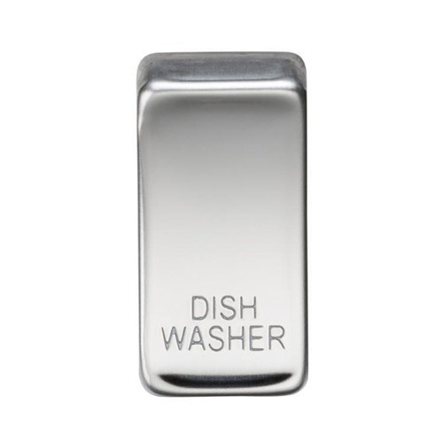 Knightsbridge Switch cover “marked DISHWASHER” – polished chrome GDDISHPC - West Midland Electrics | CCTV & Electrical Wholesaler