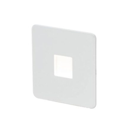 Knightsbridge Screwless 230V LED Plinth Light – Matt White SFPLMW - West Midland Electrics | CCTV & Electrical Wholesaler