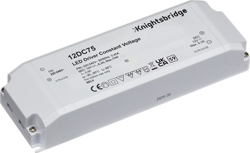 Knightsbridge IP20 12V 75W DC LED Driver – Constant Voltage 12DC75 - West Midland Electrics | CCTV & Electrical Wholesaler