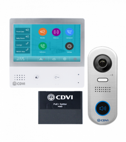CDVI IP video entry kit with single-button door station CDVI CDV-IP1B - West Midland Electrics | CCTV & Electrical Wholesaler