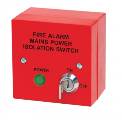 HAY-FIRE-ISO  Fire Isolation Switch
Operating Voltage: 100~240Vac
Switch Contact: Double Pole (Live and Negative)
Fuse Rating: 230Vac, F4A
Switch Surge Rating: 80A
When in the OFF position the fuse is disconnected from the supply
Enclosure Material: Plastic - West Midland Electrics | CCTV & Electrical Wholesaler