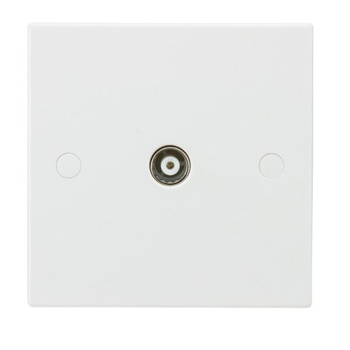 Knightsbridge Coax TV Outlet (non-isolated) SN0100 - West Midland Electrics | CCTV & Electrical Wholesaler