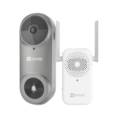 DB2/PRO/GREY  EZVIZ 5MP Wi-Fi Battery-powered Video Doorbell Kit - West Midland Electrics | CCTV & Electrical Wholesaler