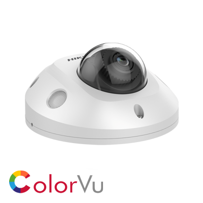 Hikvision AcuSense 4MP fixed lens ColorVu mini dome camera with built in mic DS-2CD2547G2-LS-2.8mm-C - West Midland Electrics | CCTV & Electrical Wholesaler