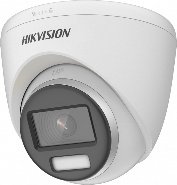 Hikvision 3K fixed lens ColorVu turret camera with audio White DS-2CE72KF0T-FS-2.8mm - West Midland Electrics | CCTV & Electrical Wholesaler 3