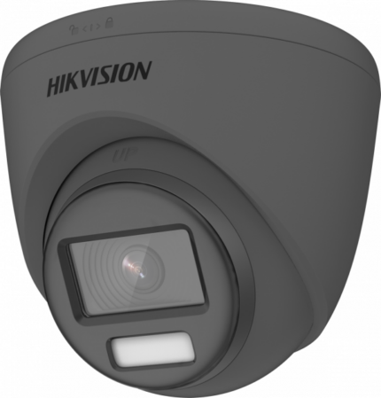 Hikvision 8MP fixed lens ColorVu PoC turret camera Grey DS-2CE72UF3T-E-2.8mm-GREY - West Midland Electrics | CCTV & Electrical Wholesaler