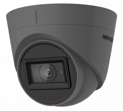Hikvision 5MP fixed lens EXIR turret camera with audio Grey DS-2CE78H0T-IT3FS-2.8MM-GREY - West Midland Electrics | CCTV & Electrical Wholesaler 5