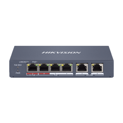 Hikvision 4-ports 100Mbps unmanaged PoE Switch - West Midland Electrics | CCTV & Electrical Wholesaler