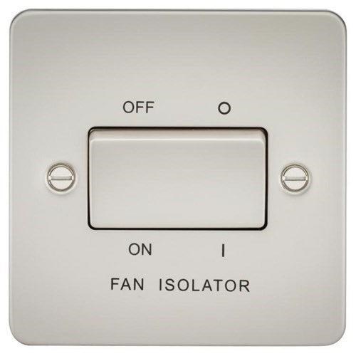 Knightsbridge Flat Plate 10AX 3 Pole Fan Isolator Switch – Pearl FP1100PL - West Midland Electrics | CCTV & Electrical Wholesaler