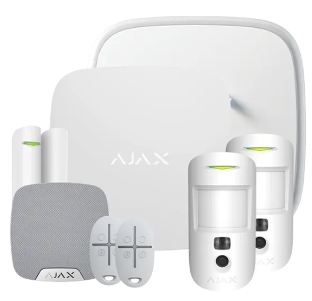 Ajax Kit 7 S (Hub2+2MCS+DPS+2SC+SSDD+HSS) 90774 Wireless Alarm Kit - West Midland Electrics | CCTV & Electrical Wholesaler