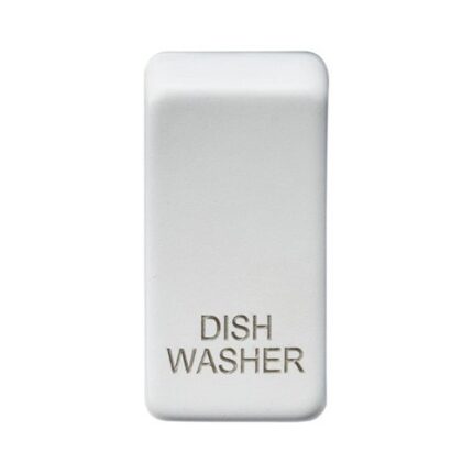 Knightsbridge Switch cover “marked DISHWASHER” – matt white GDDISHMW - West Midland Electrics | CCTV & Electrical Wholesaler