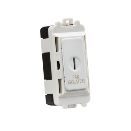 Knightsbridge 10A Fan Isolator Key Switch Module – Matt white GDM021MW - West Midland Electrics | CCTV & Electrical Wholesaler 5
