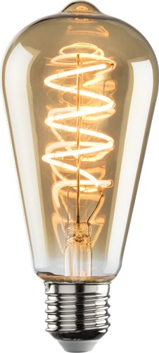 Knightsbridge 230V 4W LED ES Amber ST64 Spiral Filament Lamp 1800K Dimmable ST4ESDA - West Midland Electrics | CCTV & Electrical Wholesaler
