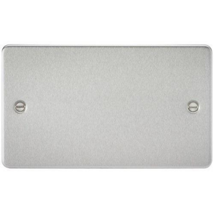 Knightsbridge Flat Plate 2G blanking plate – brushed chrome FP8360BC - West Midland Electrics | CCTV & Electrical Wholesaler