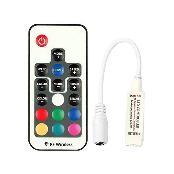Ener-J RF Mini Controller with 17 Key Remote for RGB Strips T676 - West Midland Electrics | CCTV & Electrical Wholesaler