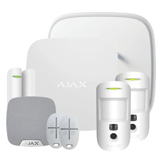 Ajax Kit 12 S (Hub2P+2MCS+DPS+2SC+SSDD+HSS) 90784 Black Wireless Alarm Kit - West Midland Electrics | CCTV & Electrical Wholesaler