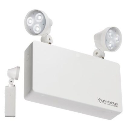 Knightsbridge 230V IP20 6W LED Twin Spot Emergency Light EMTWINPC - West Midland Electrics | CCTV & Electrical Wholesaler 5