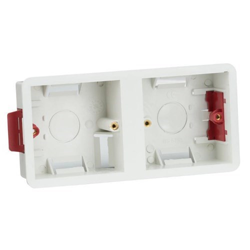 Knightsbridge 35mm Dual Dry Lining Box SN8380D - West Midland Electrics | CCTV & Electrical Wholesaler
