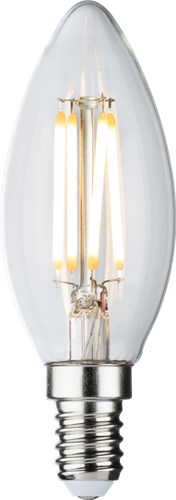 Knightsbridge 230V 4W LED SES Clear Candle Filament Lamp 2700K Dimmable CLD4ASESC - West Midland Electrics | CCTV & Electrical Wholesaler