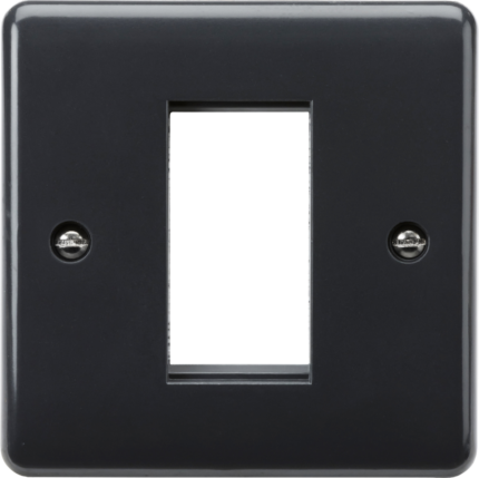 Knightsbridge Screwless 2G Modular Faceplate – Matt Black SF2GMB - West Midland Electrics | CCTV & Electrical Wholesaler 4