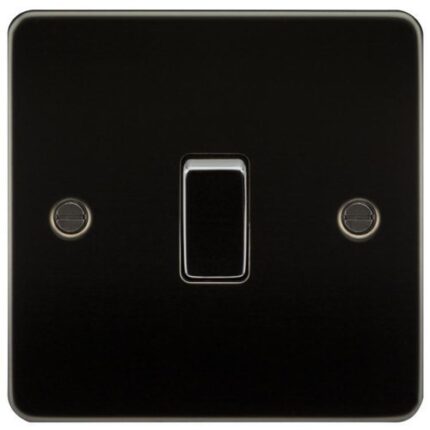 Knightsbridge 13A 2G Switched Socket with Black Insert – Square Edge Antique Brass CS9AB - West Midland Electrics | CCTV & Electrical Wholesaler 9