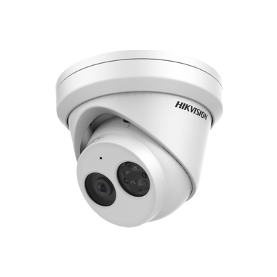 Hikvision AcuSense 4MP fixed lens turret camera with IR & built in mic DS-2CD2343G2-IU-2.8mm - West Midland Electrics | CCTV & Electrical Wholesaler