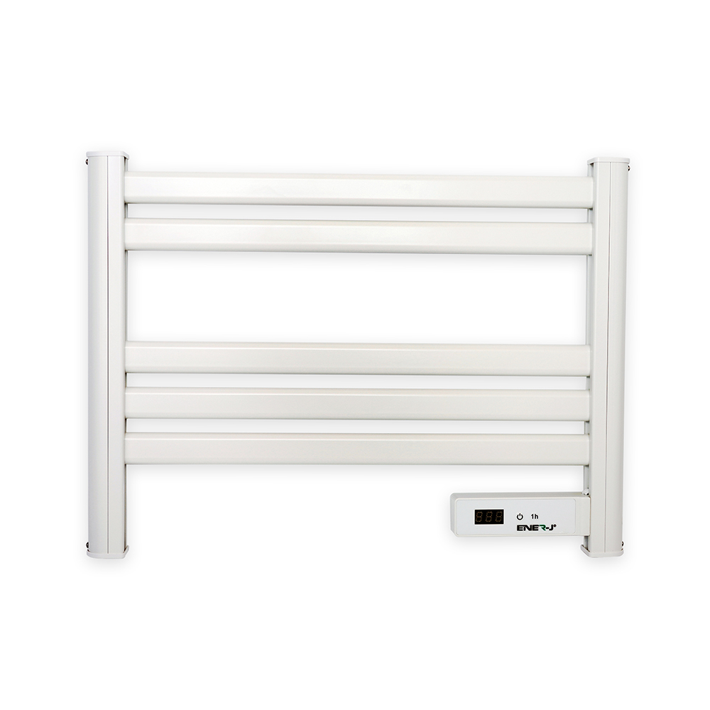 Ener-J Infrared Heating Towel Rail LED Screen with BS plug 1.2 m for Bathroom IP24 White IH1045 - West Midland Electrics | CCTV & Electrical Wholesaler