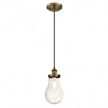 Westinghouse 1 Light Pendant Antique Brass Finish 63386 - West Midland Electrics | CCTV & Electrical Wholesaler