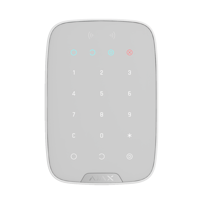 Wireless touch keypad is used for arming/disarming of Ajax security system works with contactless access devices KeyPad-WHITE-PLUS - West Midland Electrics | CCTV & Electrical Wholesaler