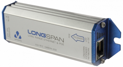 Longspan converter with PoE & extended PoE, Camera side Use along side VLS-1P-B LONGSPAN-VLS-1P-C - West Midland Electrics | CCTV & Electrical Wholesaler
