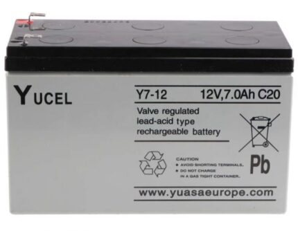 Yuasa 12V Tab Sealed Lead Acid Battery, 7Ah - West Midland Electrics | CCTV & Electrical Wholesaler