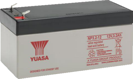 NP3.2-12 (12V 3.2Ah) Yuasa General Purpose VRLA Battery - West Midland Electrics | CCTV & Electrical Wholesaler